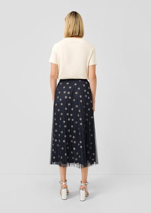 Produktbild s.Oliver Rock Plissierter Mesh-Midirock mit Jerseyfutter (48)