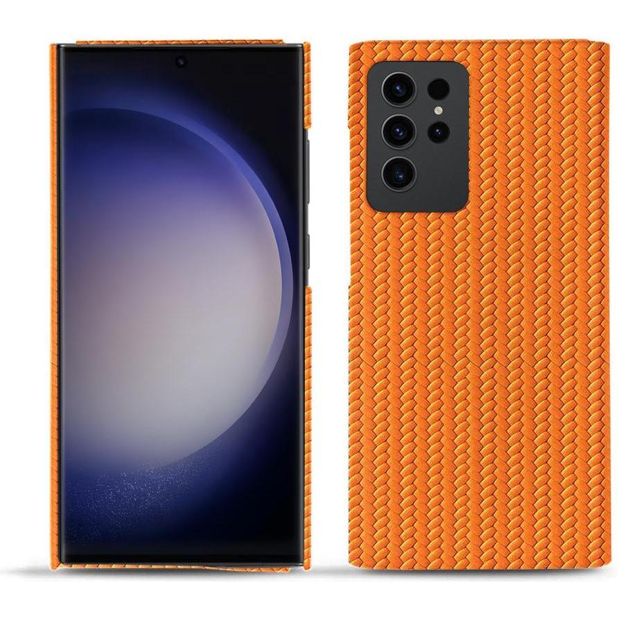 Thumbnail - Noreve Lederschutzhülle (Samsung Galaxy S23 Ultra), Smartphone Hülle, Orange