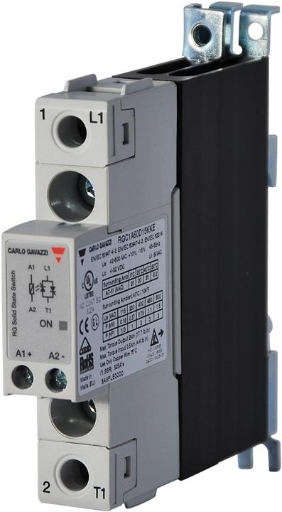 Produktbild Carlo Gavazzi RGC1A23D15KKE - Halbleiterrelais Solitron RJ Mini 1polig 20A 230V