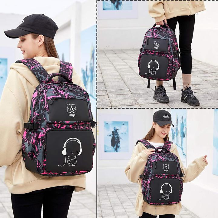 Produktbild Asge Rucksack für Teenager mit Reflektoren