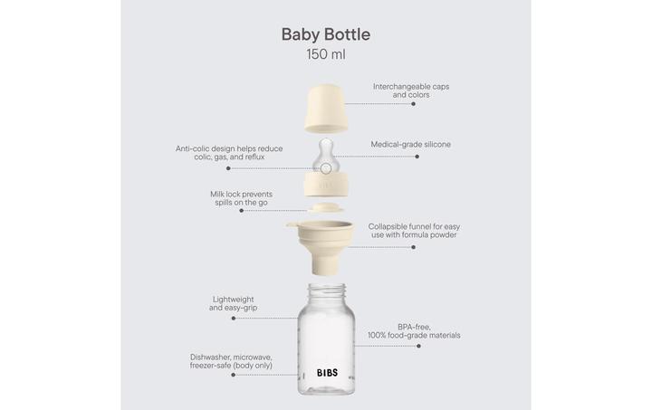 Actual product image Bibs Anti Colic Bottle Silicone 150 ml Slow Flow Sage (150 ml)