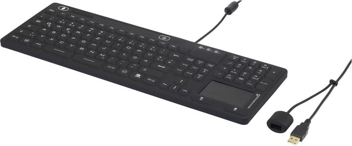 Produktbild Renkforce Industrielle staub- und spritzwassergeschützte USB-Tastatur mit Touchpad (DE, Kabelgebunden)