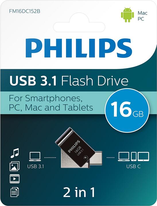 Immagine prodotto Philips FM16DC152B/00 (16 GB, USB-A, USB-C)
