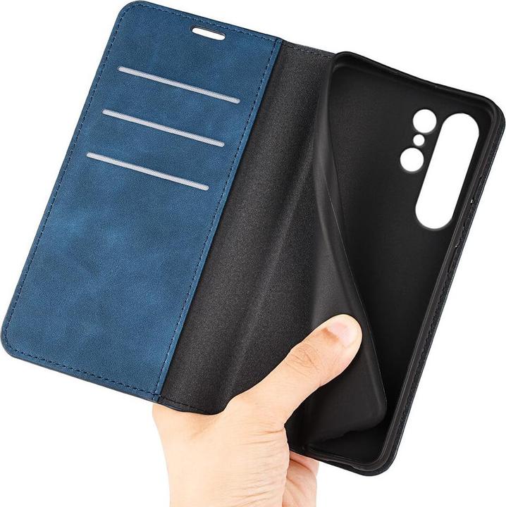 Actual product image Cover-Discount Stand flip case cover blue (Samsung Galaxy S24 Ultra)