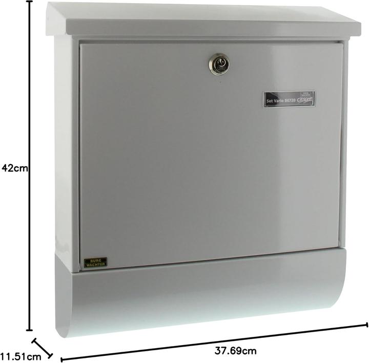 Actual product image Burg Wächter Letterbox SET VARIO 86720 W (EC)