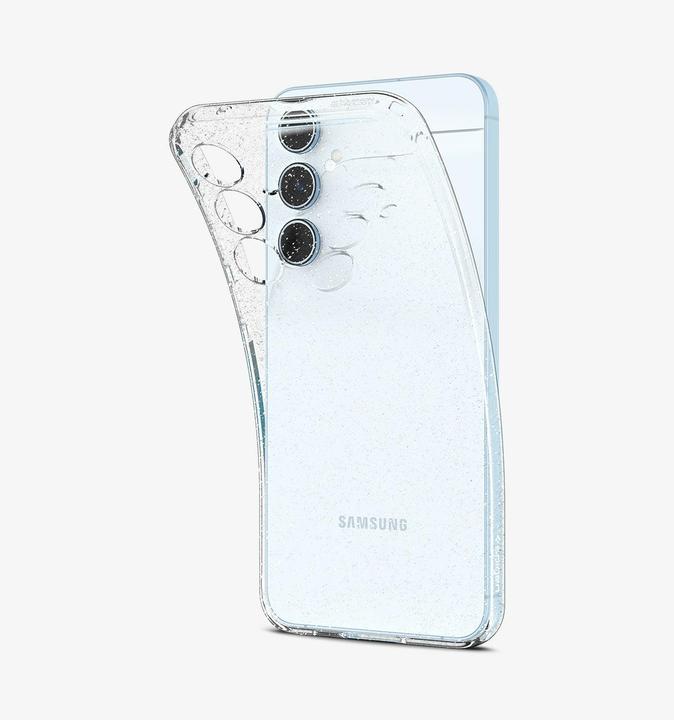 Actual product image Spigen Liquid Crystal case for Samsung Galaxy A55 5G - transparent and glitter (Samsung Galaxy A55)