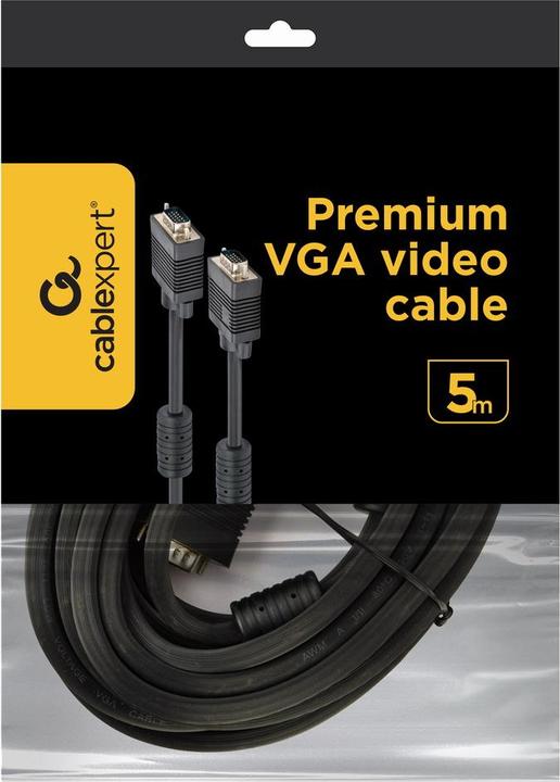 Immagine prodotto Gembird Cablexpert Premium CC-PPVGA-5M-B (5 m, VGA)