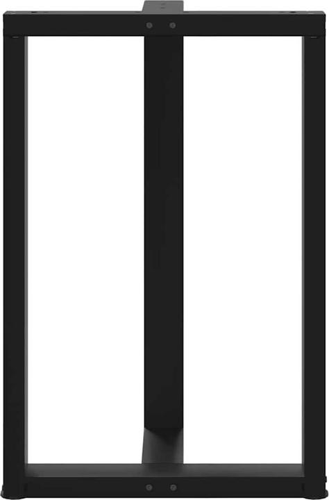 Actual product image VidaXL Bar table legs T-shape 2 pcs. black 60x35x(91-92) cm steel table leg