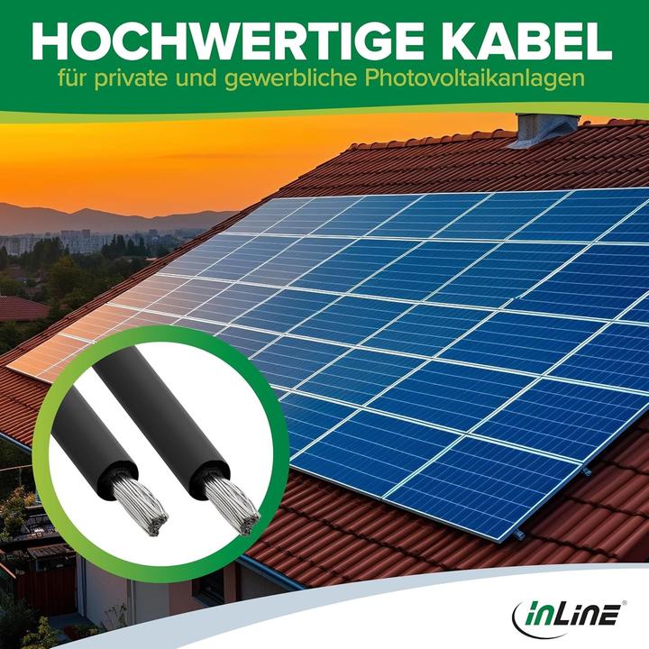 Image du produit InLine ® Solar Installationskabel Meterware H1Z2Z2-K 6mm² schwarz 50m