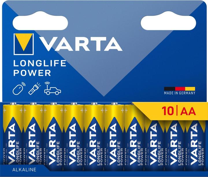 Actual product image Varta Battery LONGLIFE Power AA NEW (10 pcs., AA, 1500 mAh)