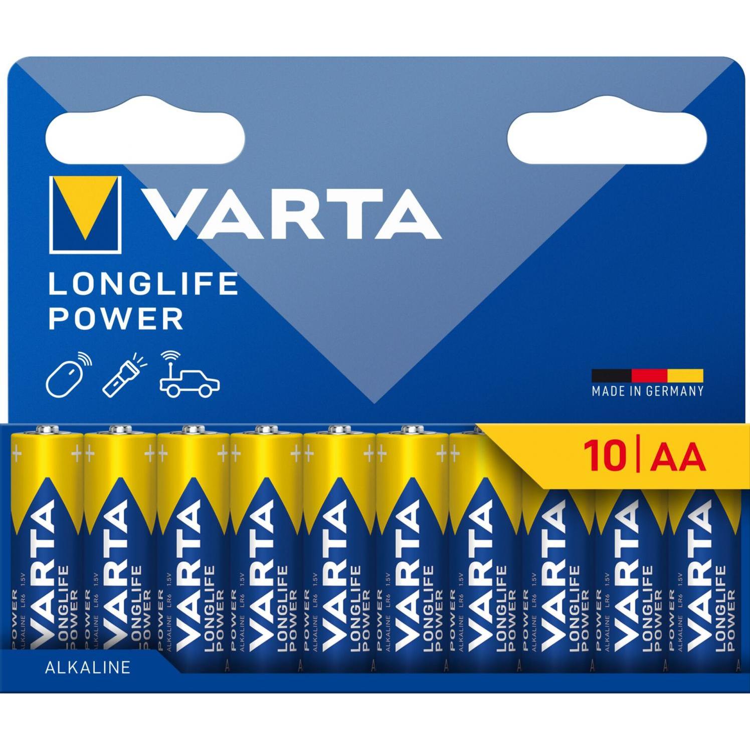 Varta Batterie LONGLIFE Power AA NEU (10 Stk., AA, 1500 mAh), Batterien + Akkus