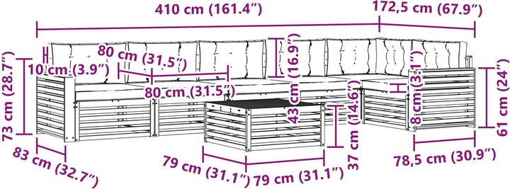 Produktbild vidaXL Outdoor-Sofa