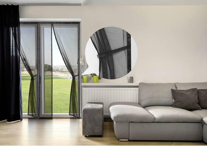 Actual product image Renkforce RF-IS-700 RF-6683266 Tür-Fliegengitter (L x B) 210 cm x 90 cm Schwar (200 x 220 cm)