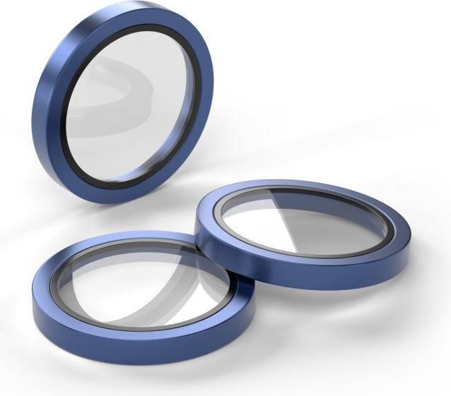 Actual product image Etteri camera lens protector for iPhone 17 Pro / 17 Pro Max blue (3 pcs., Apple iPhone 17 Pro, Apple iPhone 17 Pro Max)