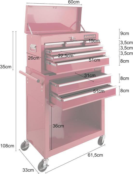 Actual product image Arebos Workshop trolley (1x)
