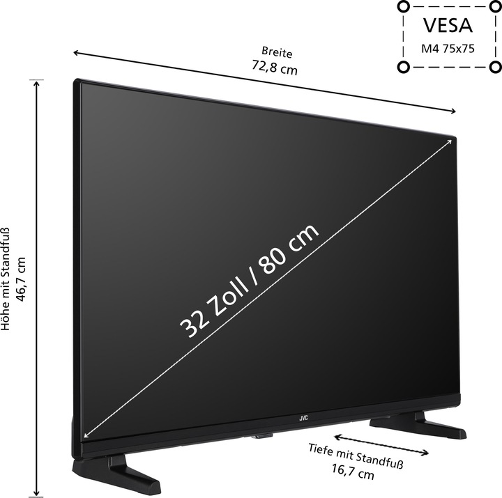 Actual product image JVC LT-32VF5356 LED-TV FHD SMART TIVO (32", LCD, Full HD, 2024)