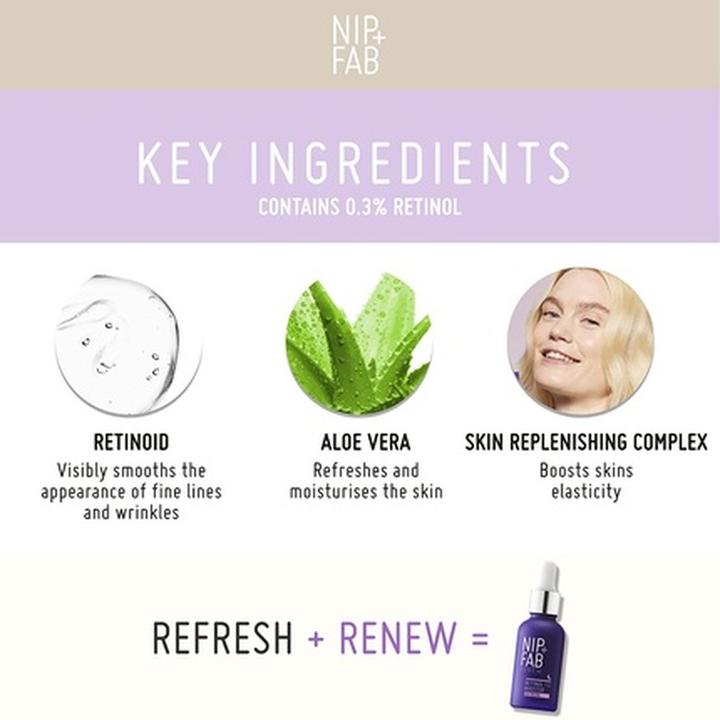 Produktbild Nip + Fab Night intensive rejuvenating skin serum Retinol Fix (Serum Extreme ) 30 ml (L) (30 ml)