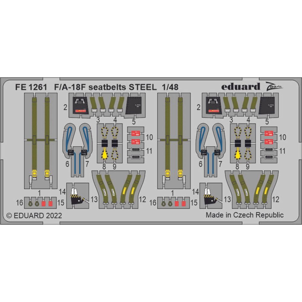 Eduard F/A-18F seatbelts STEEL for HOBBY BOSS