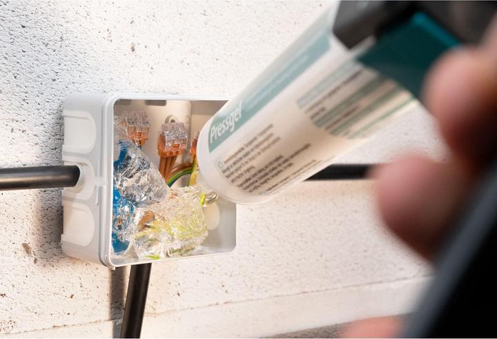 Produktbild HellermannTyton Pressgel Silikon Silikon Dichtmasse Transparent 310 ml (Kunststoffkabelbinder, 230 mm, 1 Stk.)