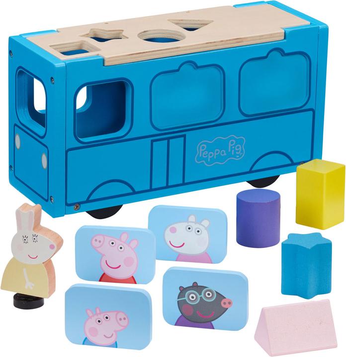 Boti Trieur de formes en bois Peppa Pig Schoolbus