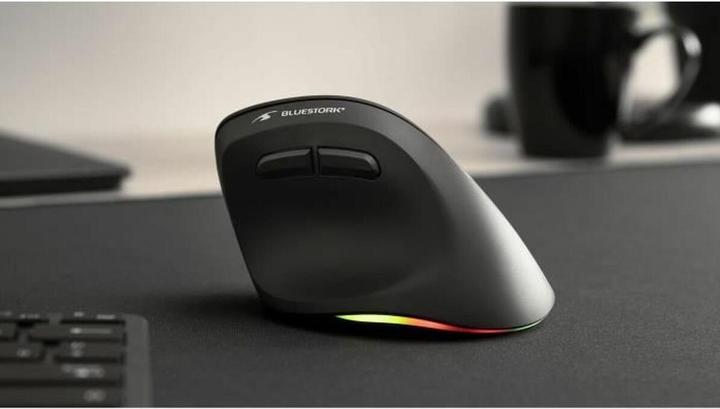 Actual product image Bluestork Souris sans fil ergonomique Ergo Lumi pour droitier (Noir) (Wireless)
