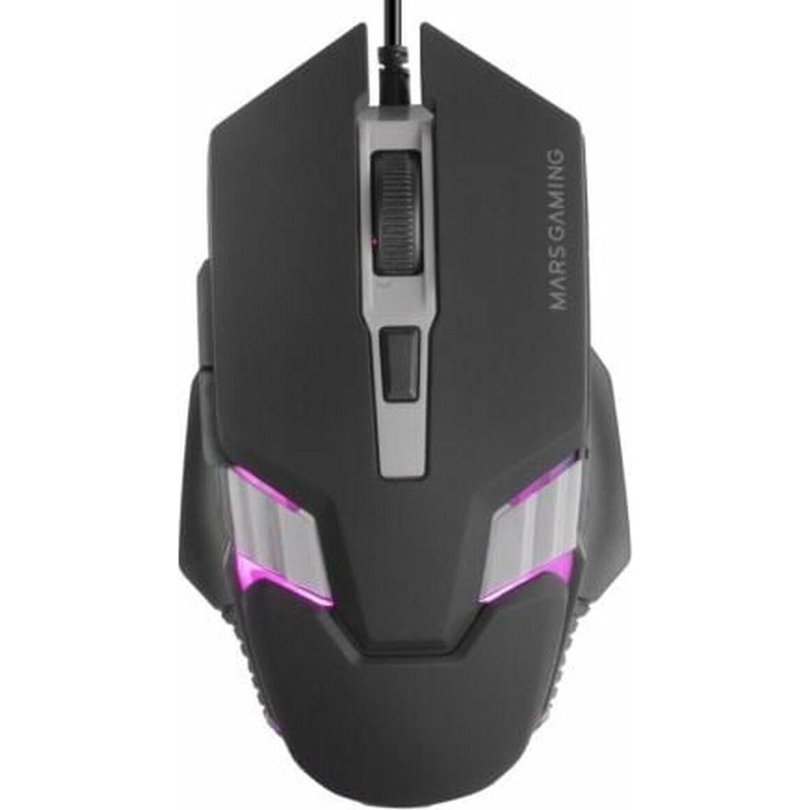 Mars Gaming MM024 (Cablato), Mouse, Nero