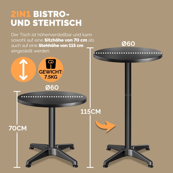 Actual product image Casaria Bar table