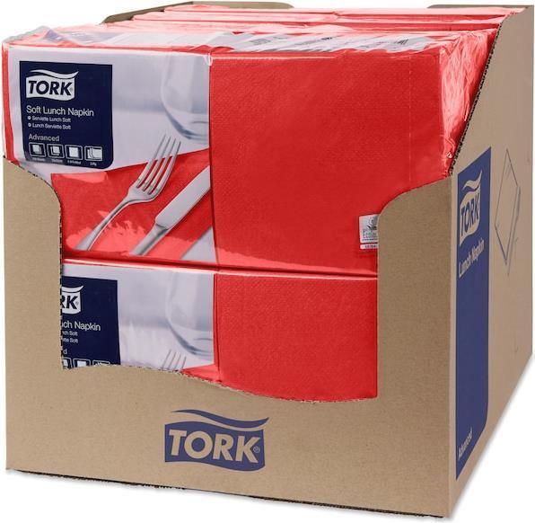 Actual product image Tork 477861 Papierserviette Rot 150 Stück(e) (150 pcs., 33 x 33 cm)