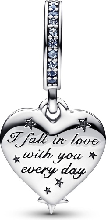 Image du produit Pandora Étoile filante céleste Coeur double (Émail)