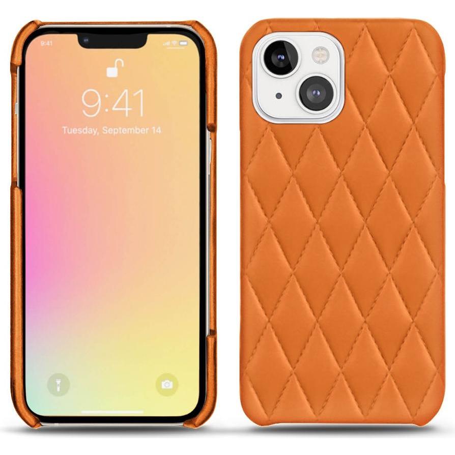 Noreve Lederschutzhülle (Apple iPhone 13), Smartphone Hülle, Orange