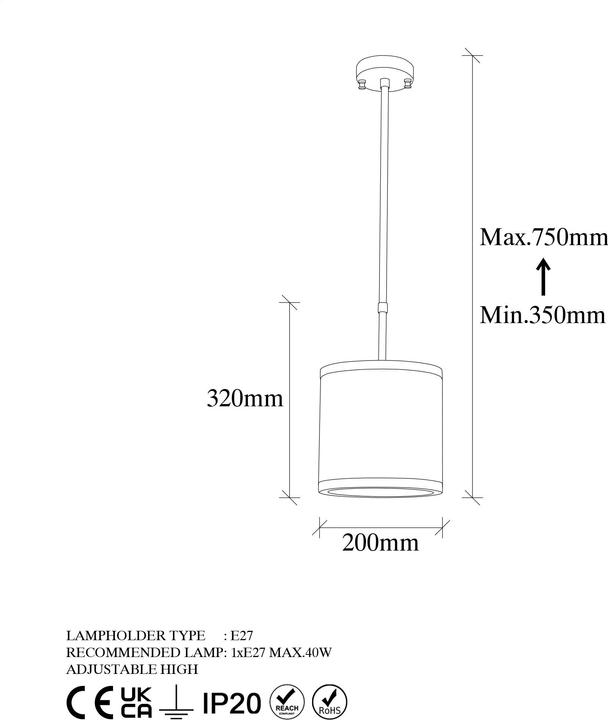 Actual product image Opviq Nilo (E27)