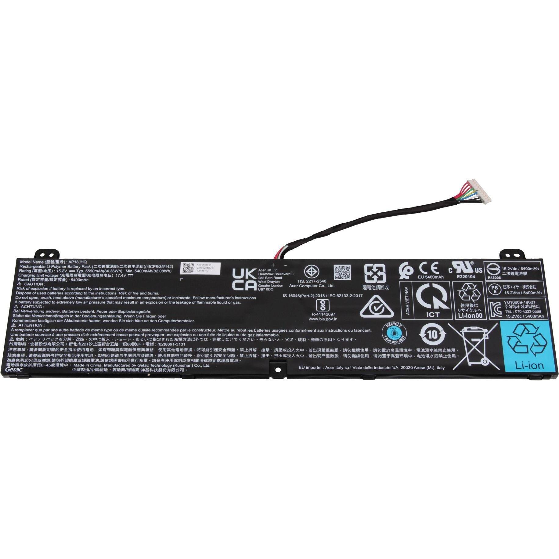 Acer KT00408001 (4 Zellen, 5550 mAh), Notebook Akku