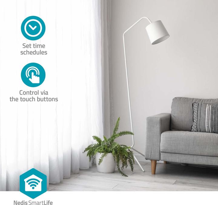 Produktbild Nedis Smartlife WIFI Wandschalter Wi-Fi Sonnenschirm/Verschluss/Vorhang Wandhalterung 300 W AndroidT