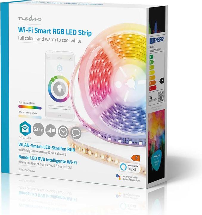 Produktbild Nedis Smartlife Full Color (Kaltweiss, Mehrfarbig, RGB, Warmweiss, 500 cm, Indoor)