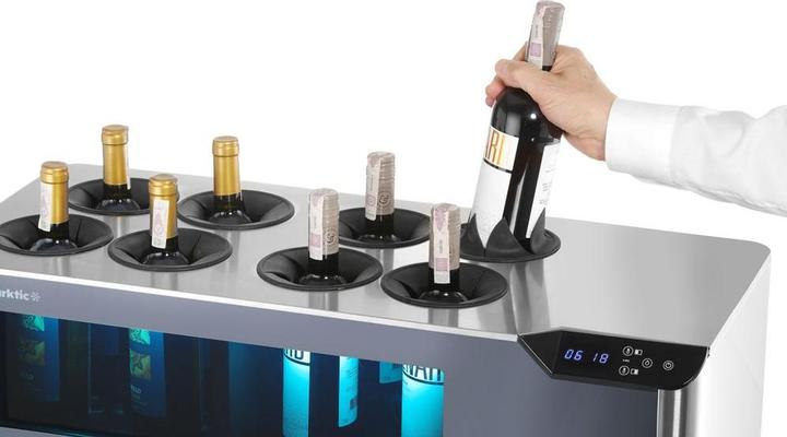 Actual product image Arktic Theken-Weinkühler Cellar, 2 Zonen,, Schwarz, 220-240V/60W, 800x350x(H)293mm