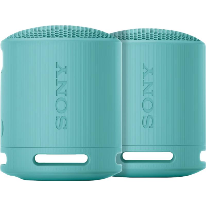 Sony SRS-XB100 Duo Pack Blau (16 h, Akkubetrieb), Bluetooth Lautsprecher, Blau