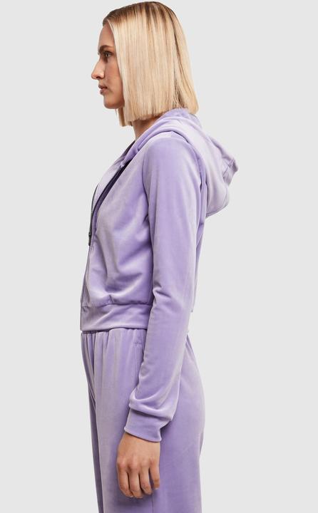 Produktbild Urban Classics Ladies Short Velvet Zip Hoody (XXL)