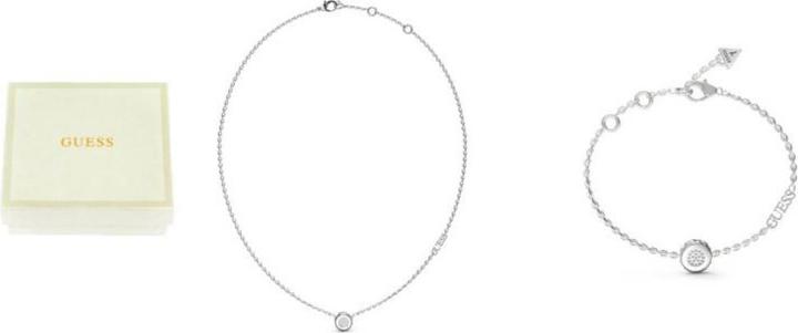 Guess Matelasse Coin Bracelet&Nk Bx Set (Acier inoxydable)
