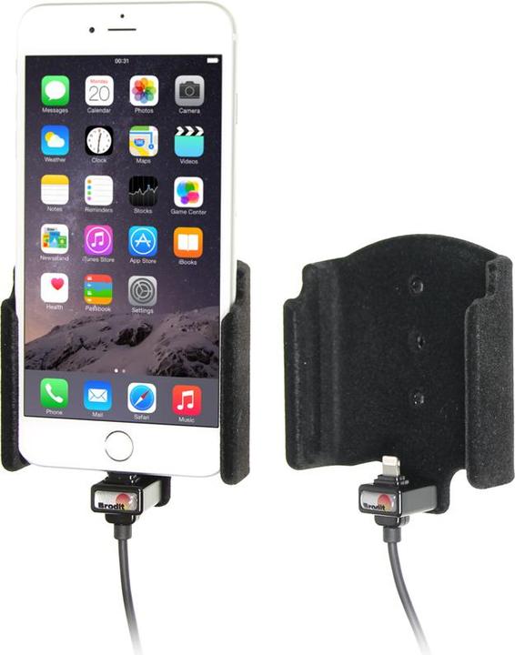 Produktbild Brodit Active holder with cig-plug - Ladeständer + Kfz-Netzteil