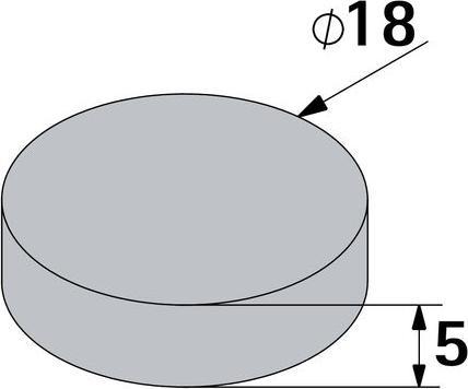 Actual product image Hettich Magnet Ø 18 mm x 5 mm