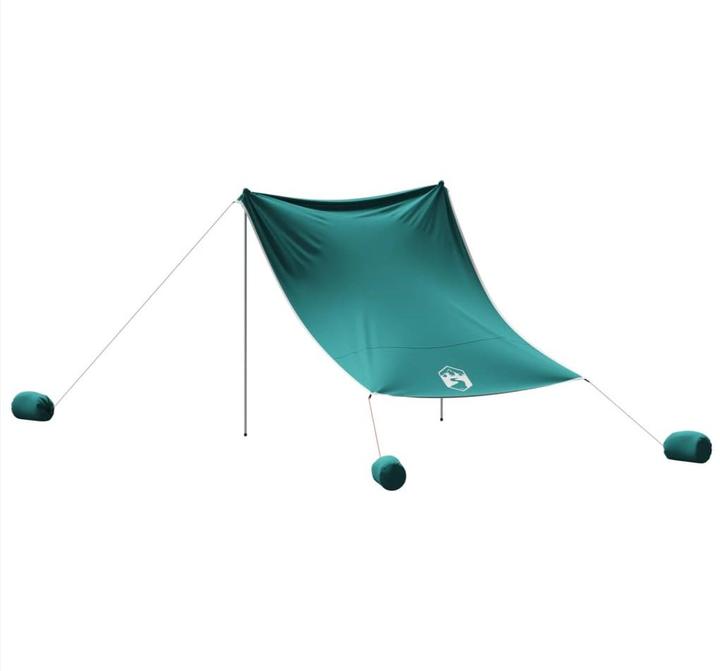 Produktbild VidaXL Strand-Schattenzelt mit Sandsäcken 304 x 300 cm (Strandzelt + Strandmuschel, 0.18 kg, 8 Personen)