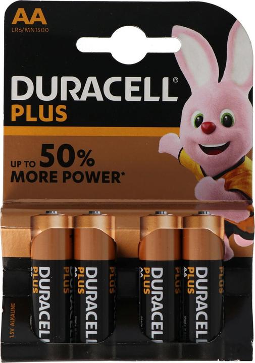 Image du produit Duracell Plus (4 pcs, AA / LR6 / LR06 / Mignon / R6 / R14505, 3250 mAh)