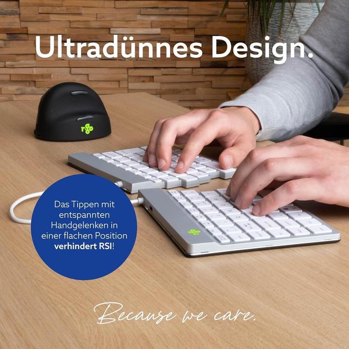 Actual product image R-Go Tools R-Go Keyboard Split Break DE Layout Bluetooth White (Germany, Wireless)