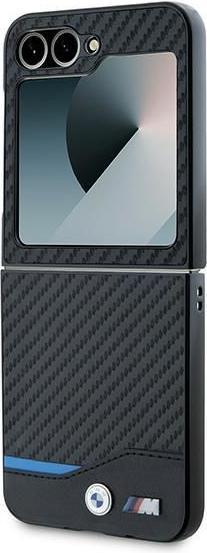 Produktbild BMW BMHCZF622NBCK Z Flip6 F741 czarny/black hardcase Carbon Blue Line (Samsung Galaxy Z Flip6)
