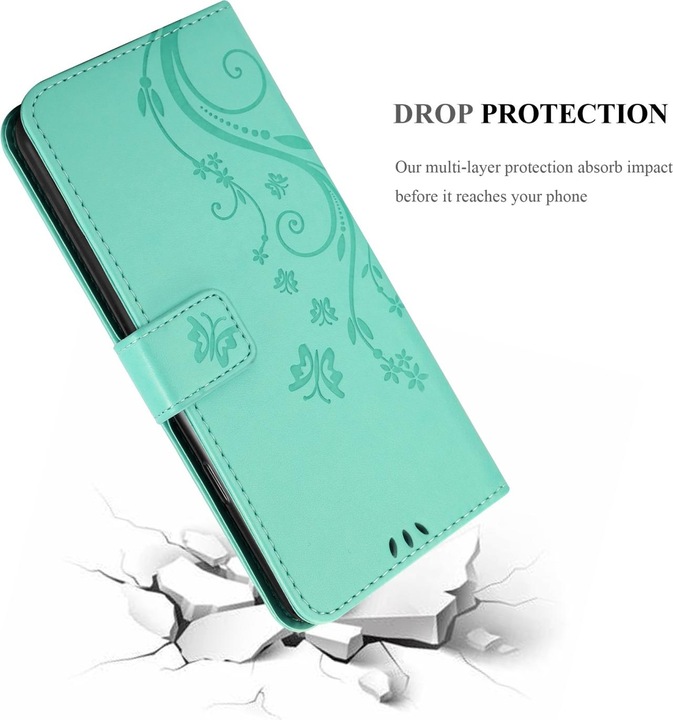 Actual product image Cadorabo Case Flower Book (Motorola Moto G200 5G)