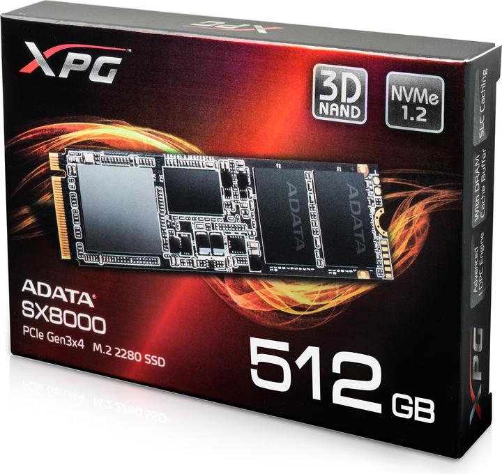 Image du produit Adata Flash SX8000 (512 Go, M.2)