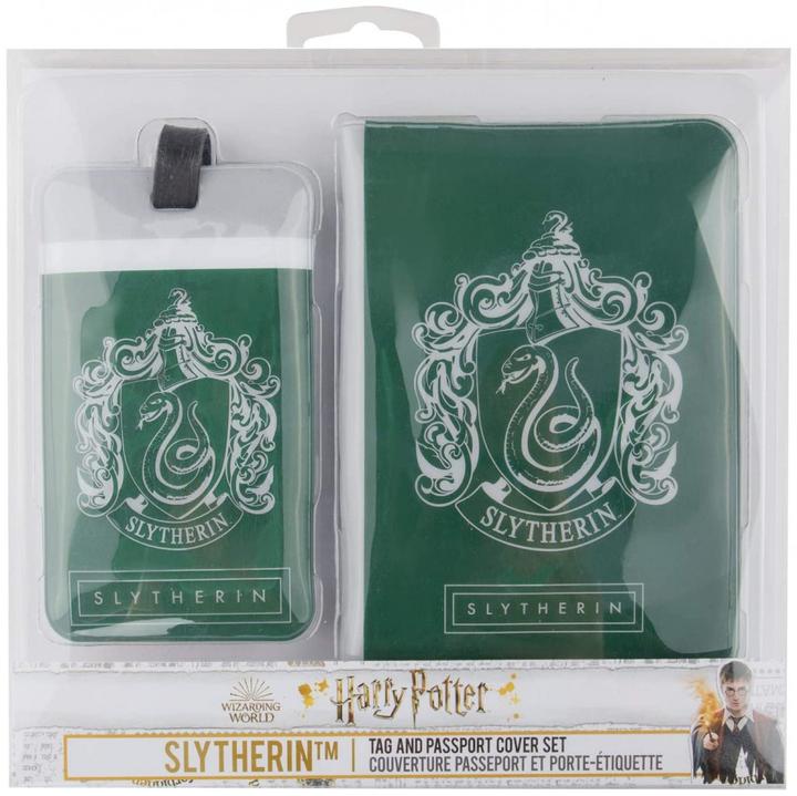 Actual product image Cinereplicas Set of Passport cover and Tag - Slytherin - Harry Potter CR2512 (Additional padding)