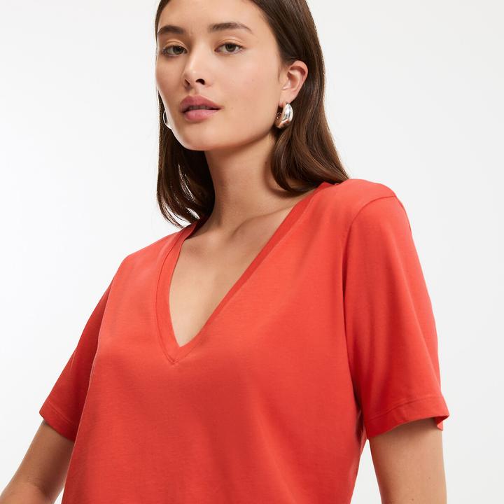 Immagine prodotto La Redoute Collections T-Shirt mit V-Ausschnitt (M)