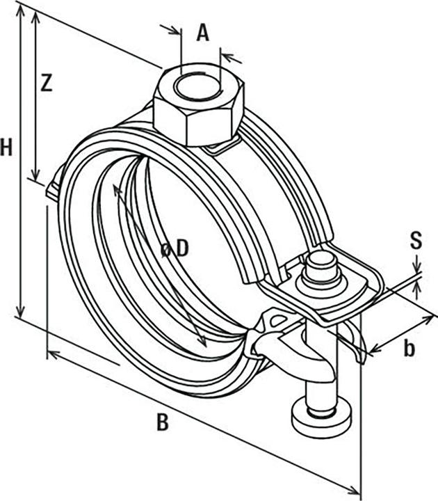 Image du produit Fischer Collier de serrage articulé FGRS 60-66 M8 Univ