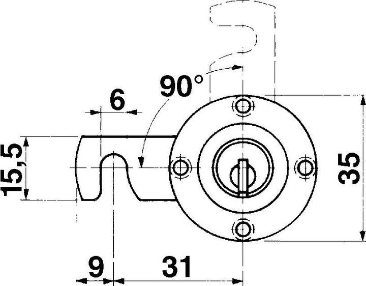 Actual product image Kaba Lock cylinder 8, type 1129 (Locking cylinder)